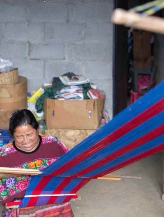 Guatemalan  leather and Embroidered Travel Tote Bag with Multicolor Panel - Picture 16 of 17